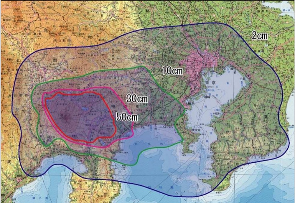 富士山ハザードマップ「降灰の可能性マップ」