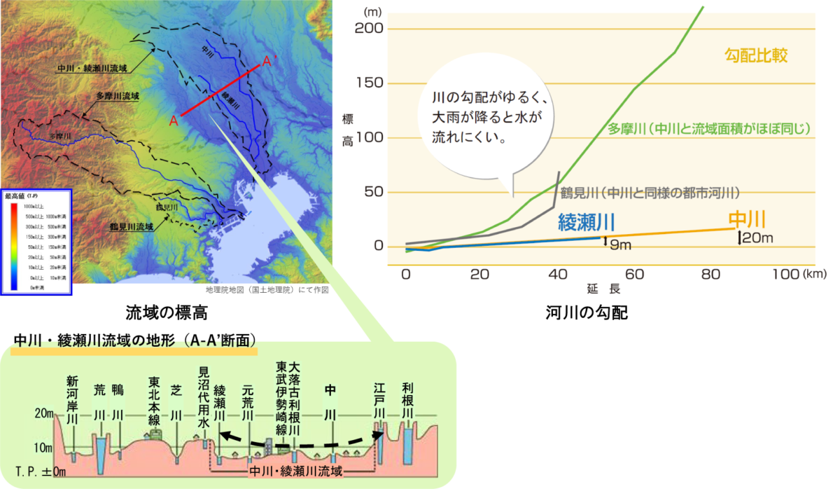 中川・綾瀬川流域の特徴